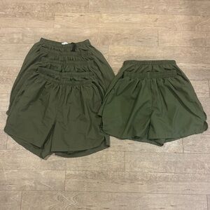 Lot of 7 Soffe Green Athletic Running Shorts Size Small